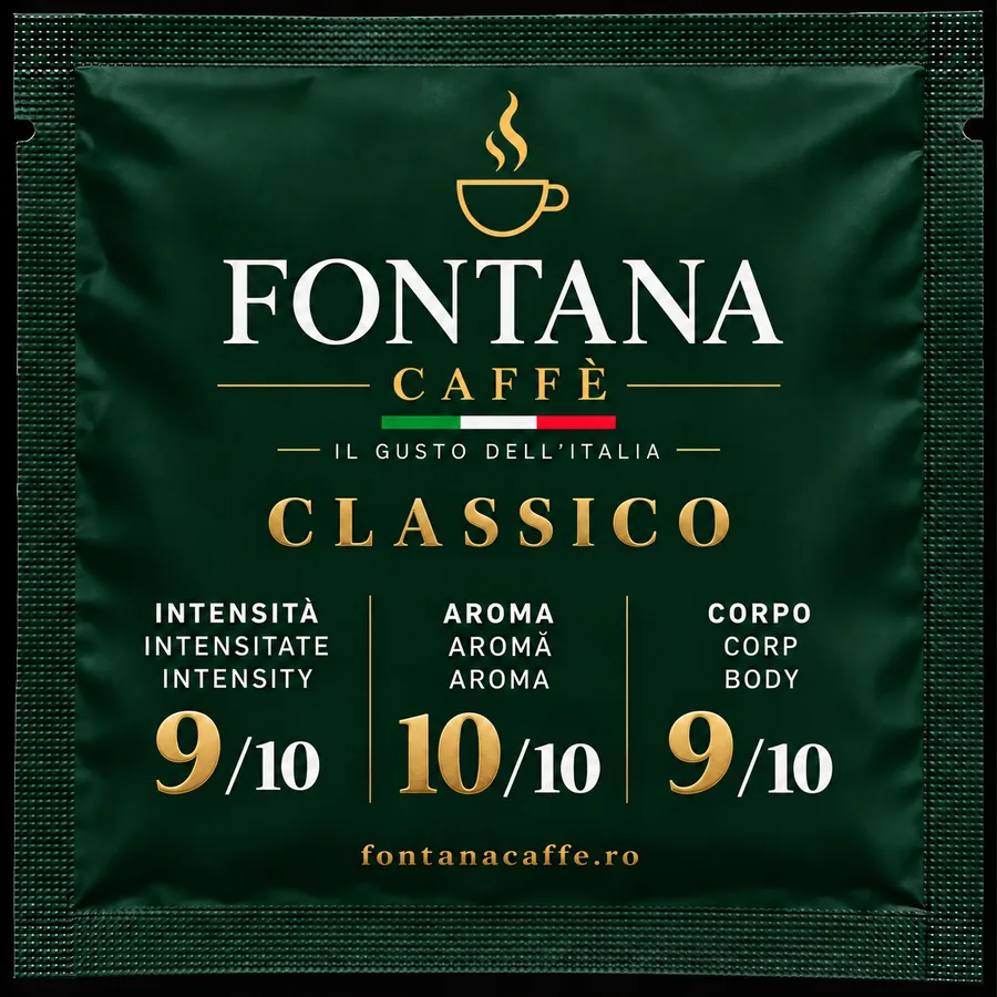 Plic verde Fontana Caffè Classico pentru doză ESE, față